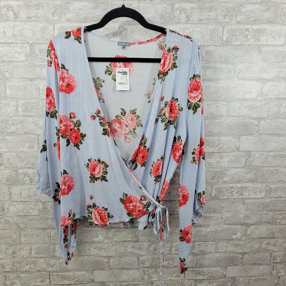 Charlotte Russe wrap top women's XL